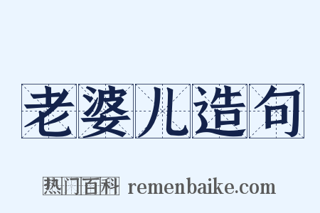 老婆儿造句是什么意思的图片